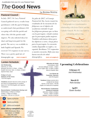 Pastoral Council | St. Lucy Catholic Parish